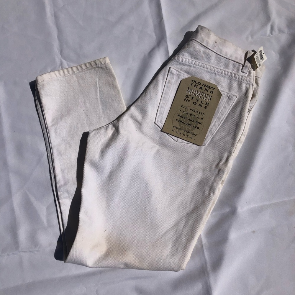 Vintage white old navy mom jeans brand new w/ tag